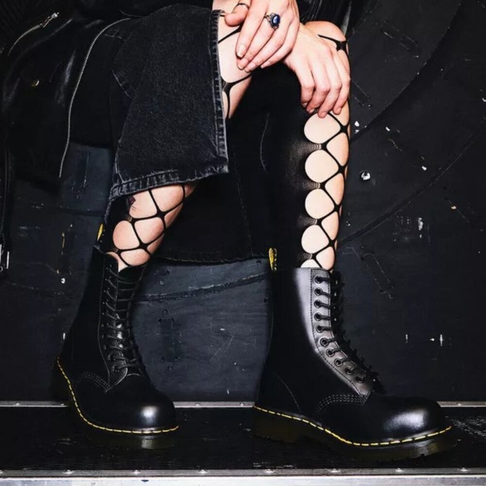 Dr. Martens 1919 Leather Mid Calf Boots in Black Size 8 Woman's